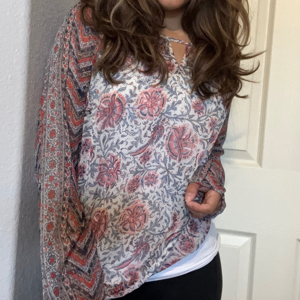 Lucky Brand Patterned Blouse
